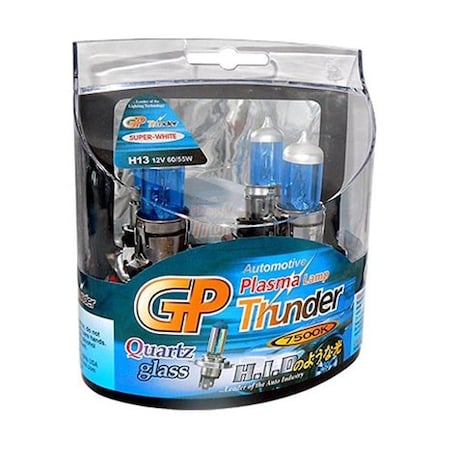 Gp-Thunder GP-Thunder SGP75K-H13 7500 K H13 Super White Xenon Quartz Light Bulbs for Headlamp Fog Cornering Day Time Running Lights SGP75K-H13